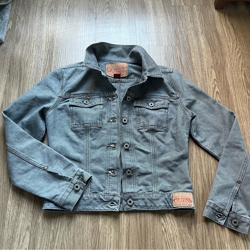 Vintage 90s Guess Grey Denim Jacket